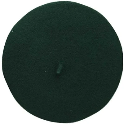 Image of Unisex Men Women Wool Warm Beret Beanie Hat Cap French Style Gift (Dark Green)