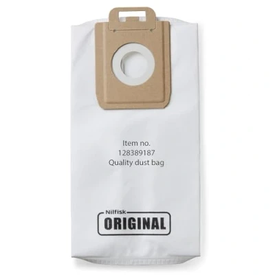 Image of Nilfisk 107407639 Vacuum Accessory/Supply Dust Bag Cleaner Accessory (Dust Bag, White, Nilfisk, 4 pc(s), 1 Piece))