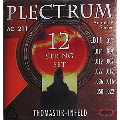 Image of Thomastik Saiten für Akustikgitarre Plectrum Acoustic Series Satz AC211 Light 12 string nickelfrei