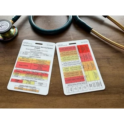 Image of Paediatric National Early Warning System (PEWS). Observations. Healthcare, Nursing, Medical Pocket Card