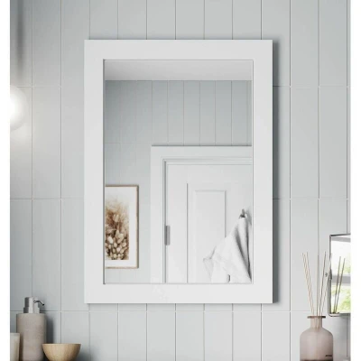 Image of Artis Gloss White 500 x 700mm Framed Bathroom Mirror