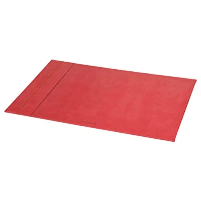 Image of RHODIA 194489C Coral Rigid Desk Pad 60x40 cm Orange Saddle Stitching Faux Leather Exterior Home Office Collection Rhodiarama Organization &amp; Designer Storage