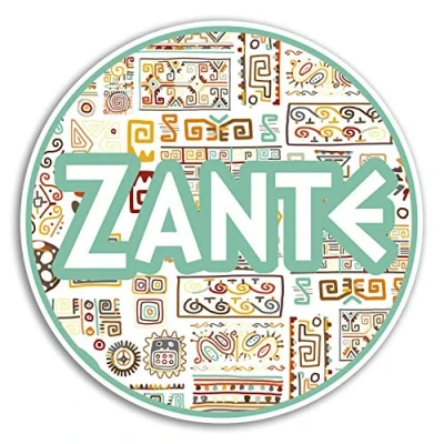 Image of 2 x 10cm Zante Greece Vinyl Stickers Greek Sticker Laptop Luggage #18773 (10cm Wide)