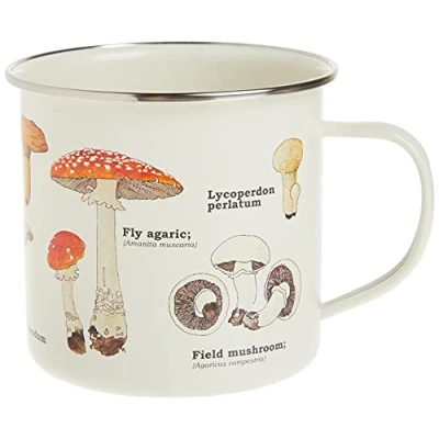 Image of Gift Republic GR270058 Mushroom Enamel Mug, 500ml, 1 Count (Pack of 1)