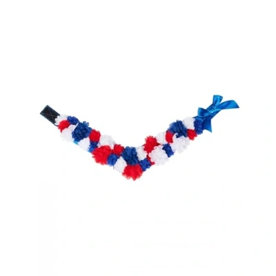 Image of LeMieux Toy Pony Flower Sash Colorful Red White &amp; Blue Garland Congratulate Your Winning Suitable for Ages 3+