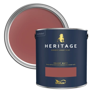 Image of Dulux Trade Heritage Velvet Matt Emulsion Red Ochre (2.5 Litre)