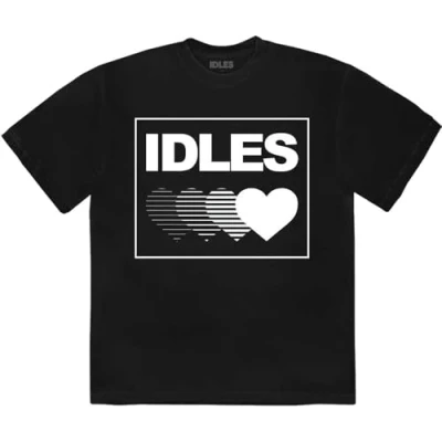 Image of Rock Off officially licensed products Idles Gradient Heart T Shirt L Black