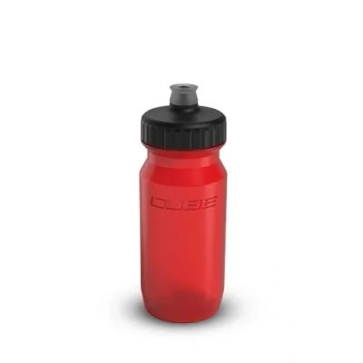 Image of Cube Feather Cycling Bottle Red, 500ml / Bicycle Bidon Cycle Ride Reusable Drink Flask Water Mountain Road MTB Bike Gym Sport Race Lightweight Trail HPP Holder Podium Racing Accessories