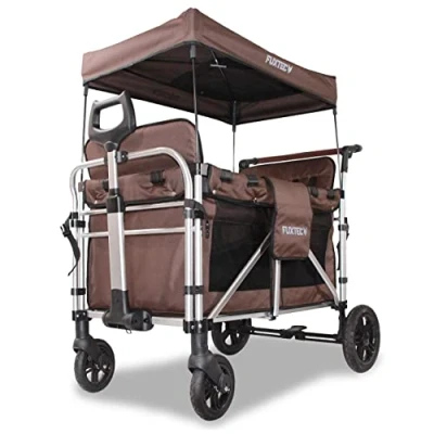 Image of FUXTEC folding wagon CTXL900 for up to 4 children Brown