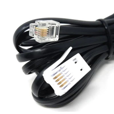 Image of DRUT 3m BT to RJ11 4 Wire (431A) Male UK Telephone Modem Lead Cable 10ft Black