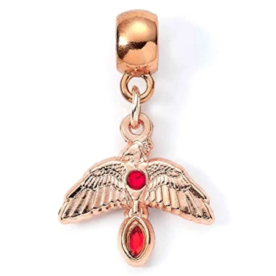 Image of Carat Shop Official Harry Potter Fawkes Rose Gold Plated Slider Charm
