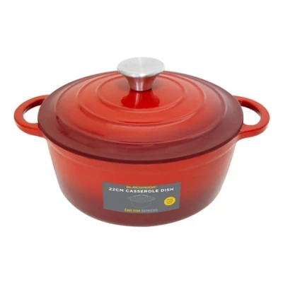 Image of Blackmoor Cast Iron 24cm/2.5L Casserole Red