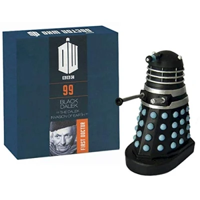 Image of Official Licensed Merchandise Doctor Who Figure Supreme Black Dalek from The Invasion of Earth Hand Painted 1:21 Scale Collector Boxed Model Figurine #99