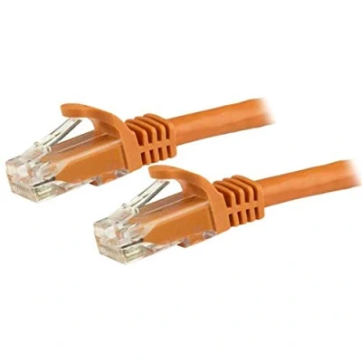 Image of StarTech.com 3m CAT6 Ethernet Cable Orange CAT 6 Gigabit Wire 650MHz 100W PoE++ RJ45 UTP Category Network/Patch Cord Snagless w/Strain Relief Fluke Tested UL/TIA Certified (N6PATC3MOR)