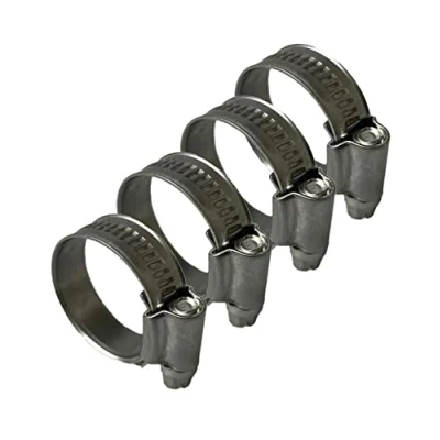 Image of Hi Grip Hose Clamps Clips Stainless Steel British Type Pipe Clamp 32 45mm, 4PCS