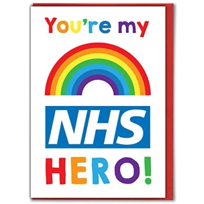 Image of Brainbox Candy Thank You/Happy Birthday/Appreciation Card &#039;NHS Hero&#039; Perfect for Best Friends Mates Him Her Boyfriend Girlfriend Partner NHS Staff