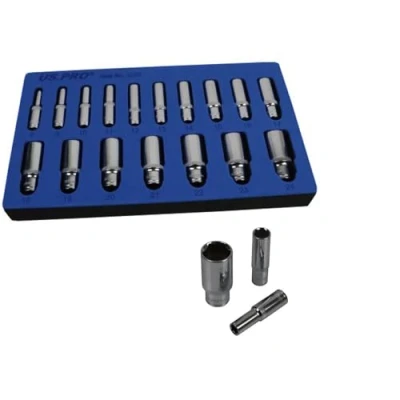 Image of US PRO 17pc 3/8 Dr Metric Deep Socket Set 6 Point 8 24mm 3258