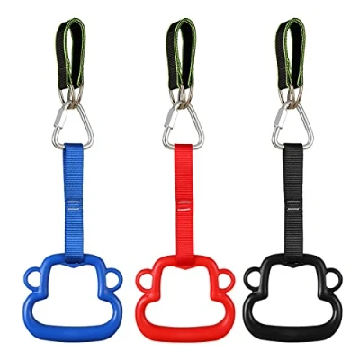Image of PELLOR Kids Gymnastic Rings Backyard Playground Play Sets for Obstacle Ring, Monkey Climbing Ring Training (Polychromatic)