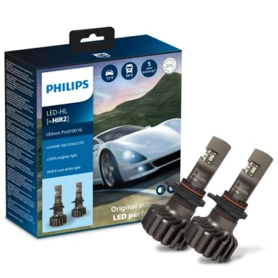 Image of Philips Ultinon Pro9100 LED car headlight bulb (HIR2), +350%, 5.800K, set of 2