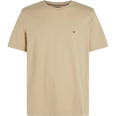 Image of Tommy Hilfiger Seasonal FIT Solid TEE Basic Tshirt, Men&#039;s, Size: XS, Sandalwood
