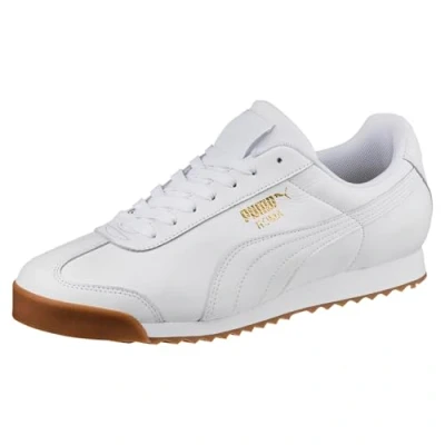 Image of PUMA Men&#039;s Roma Basic Sneaker, White Teamgold, 10 UK