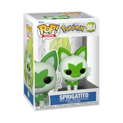 Image of Funko POP! Games: Pokemon Sprigatito Collectable Vinyl Figure Gift Idea Official Merchandise Toys for Kids &amp; Adults Video Games Fans Model Collectors and Display
