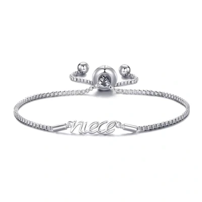 Image of Philip Jones Silver Plated Niece Bracelet Created with Zircondia® Crystals