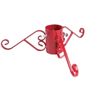 Image of Garland 5&quot; Christmas Tree Stand Red Sparkle