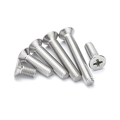 Image of ANSIEDIO M6 Phillips Flat Head Machine Screws Bolts Stainless Steel Cross Countersunk Screws, M6x50mm,10 pcs