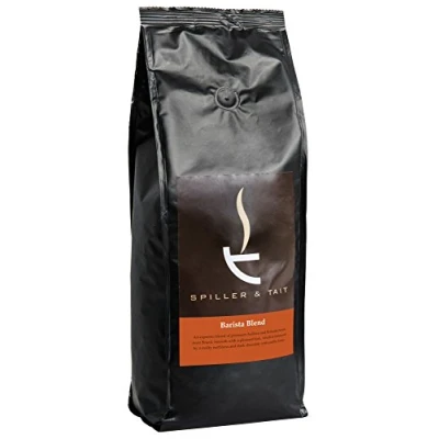 Image of Spiller &amp; Tait Barista Blend Coffee Beans 1kg Bag, Arabica Robusta Medium Roast Beans, Ideal for Espresso Suitable all Machines