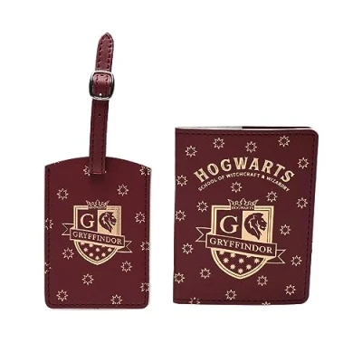 Image of Warner Bros Harry Potter Alumni Passport Holder &amp; Luggage Tag Gryffindor