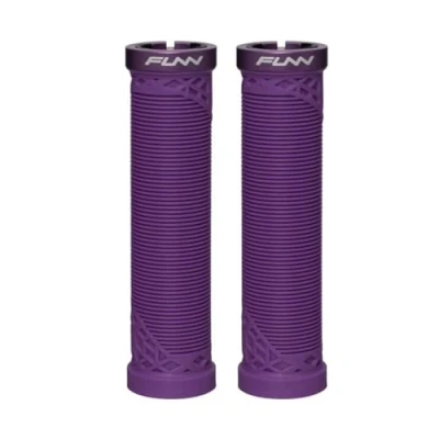 Image of Funn Hilt Mountain Bike Handlebar Grips with Single Lock On Clamp, Lightweight And Ergonomic Bicycle 22 mm Inner Diameter, Unique Patterned For MTB/BMX (Purple)