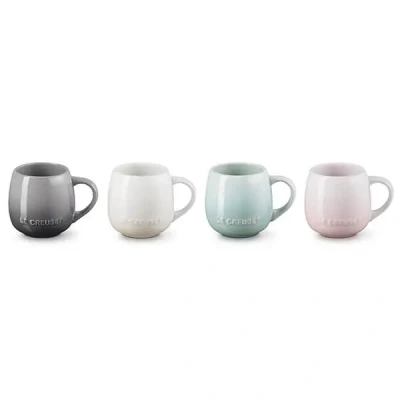 Image of Le Creuset Stoneware Set of 4 Coupe Collection 320ml Sphere Mugs