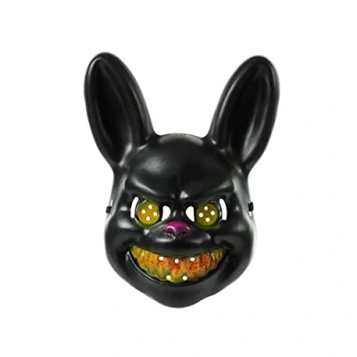 Image of Komonee Rabbit Black Mask Adult Halloween Costume Party Unisex Fancy Dress Outfit