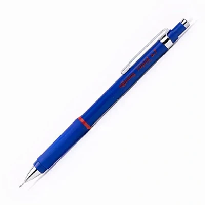 Image of ROtring Rapid Blue Mechanical Writing Technical Pencil, HB Nib 0.7 mm Automatic Lightweight Pen 10 Count