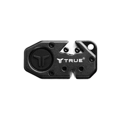 Image of True Utility MYCRO Knife Sharpener Compact with Carbide and Ceramic Slots, TPR Grip &amp; Lanyard Hole
