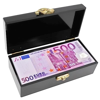 Image of Black Acrylic Lockable Cash Box, Money Box for Cash, Holder, Organizer, Single Row Currency Tray, Storage Organizer