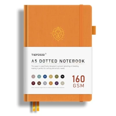 Image of TIEFOSSI Bullet Dotted Journal, 160GSM Bleed Proof Thick Paper, Constellations Dot Notebook, Leo Journal for Women, 256 Numbered Grid Pages