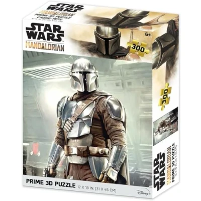 Image of PRIME 3D Star Wars The Mandalorian Lenticular Jigsaw Puzzle, 46 cm x 31 cm,200 pcs, Games &amp; Puzzles, Ages 6+