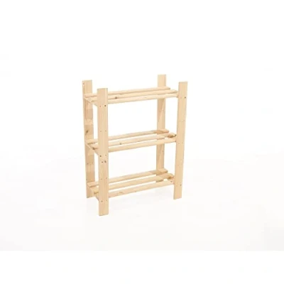 Image of Core Products, Shelving &amp; Storage Collection 3 Shelf Narrow Slatted Unit