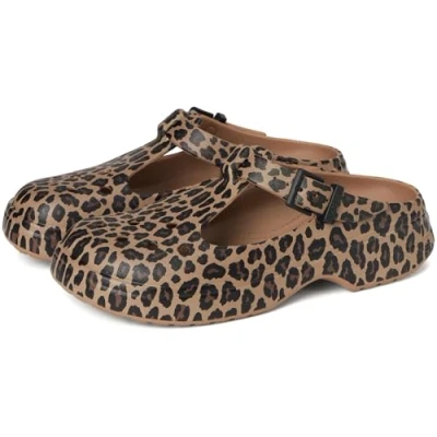 Image of Crocs Classics Mary Jane Animal Clog women&#039;s Clogs (Shoes) in Brown