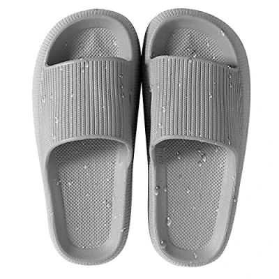 Image of HSHAPAY House Slippers for Man And Women Beach Slides Non Slip Lightweight Open toe Shower Shoes Quick Drying Extra Thick Sandals (9.5 UK, Gray, numeric_9_point_5)