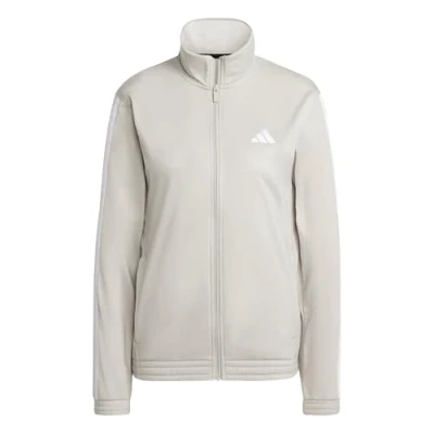 Image of adidas Sportswear Tricot Stripes Track Training jacket, Women&#039;s, Size: XXL, Alumina/white