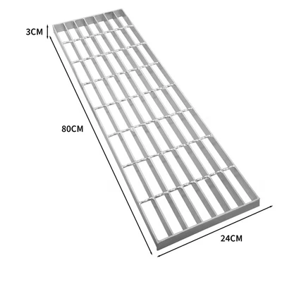 Image of Galvanised Grating Floor Forge Walkway Mesh Panel Grid Drainage Gutter Vent Heavy Duty Weatherproof Steel Zinc Coated 800mm x 240mm 30mm 4mm Metal Thickness 192kg Load Capacity