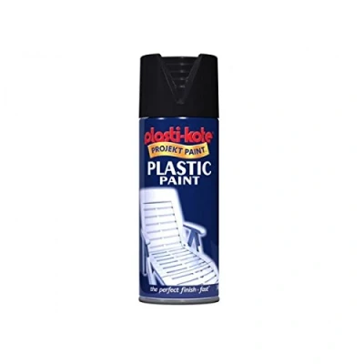 Image of Plasti kote Plastic Paint Spray White Gloss 400ml PKT10607