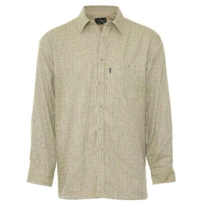 Image of Champion Mens Cartmel Fleece Lined Long Sleeve Shirt Stone XXL