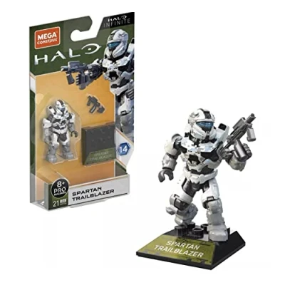 Image of Mega Construx Halo Heroes Series 14 2&#039;&#039; Action Figure Spartan Trailblazer (GVP36)