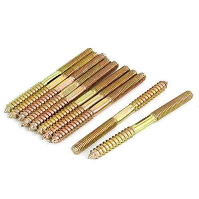 Image of Sourcingmap M8 x 100mm Double End Threaded Machine Self Tapping Screw Stud 10Pcs