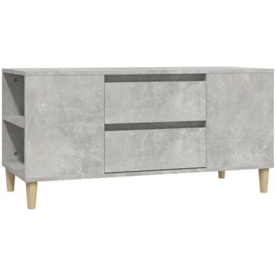 Image of vidaXL TV Cabinet Concrete Grey 102x44.5x50 cm Engineered Wood