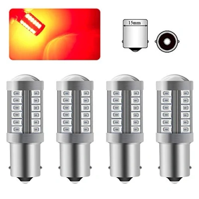 Image of Sidaqi 4pcs 1156 BA15S P21W LED Bulb Red Super Bright 6000K 5630 33 SMD Brake Light Position Tail Parking Rear Fog Lamp Blub 12 30V